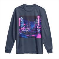 Tokyo Night Drive Long Sleeve Shirt Retro Futuristic JDM Street Racing Aesthetic
