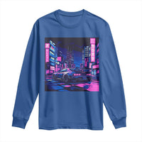 Tokyo Night Drive Long Sleeve Shirt Retro Futuristic JDM Street Racing Aesthetic