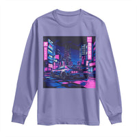 Tokyo Night Drive Long Sleeve Shirt Retro Futuristic JDM Street Racing Aesthetic