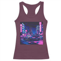 Tokyo Night Drive Racerback Tank Top Retro Futuristic JDM Street Racing Aesthetic