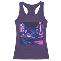 Tokyo Night Drive Racerback Tank Top Retro Futuristic JDM Street Racing Aesthetic