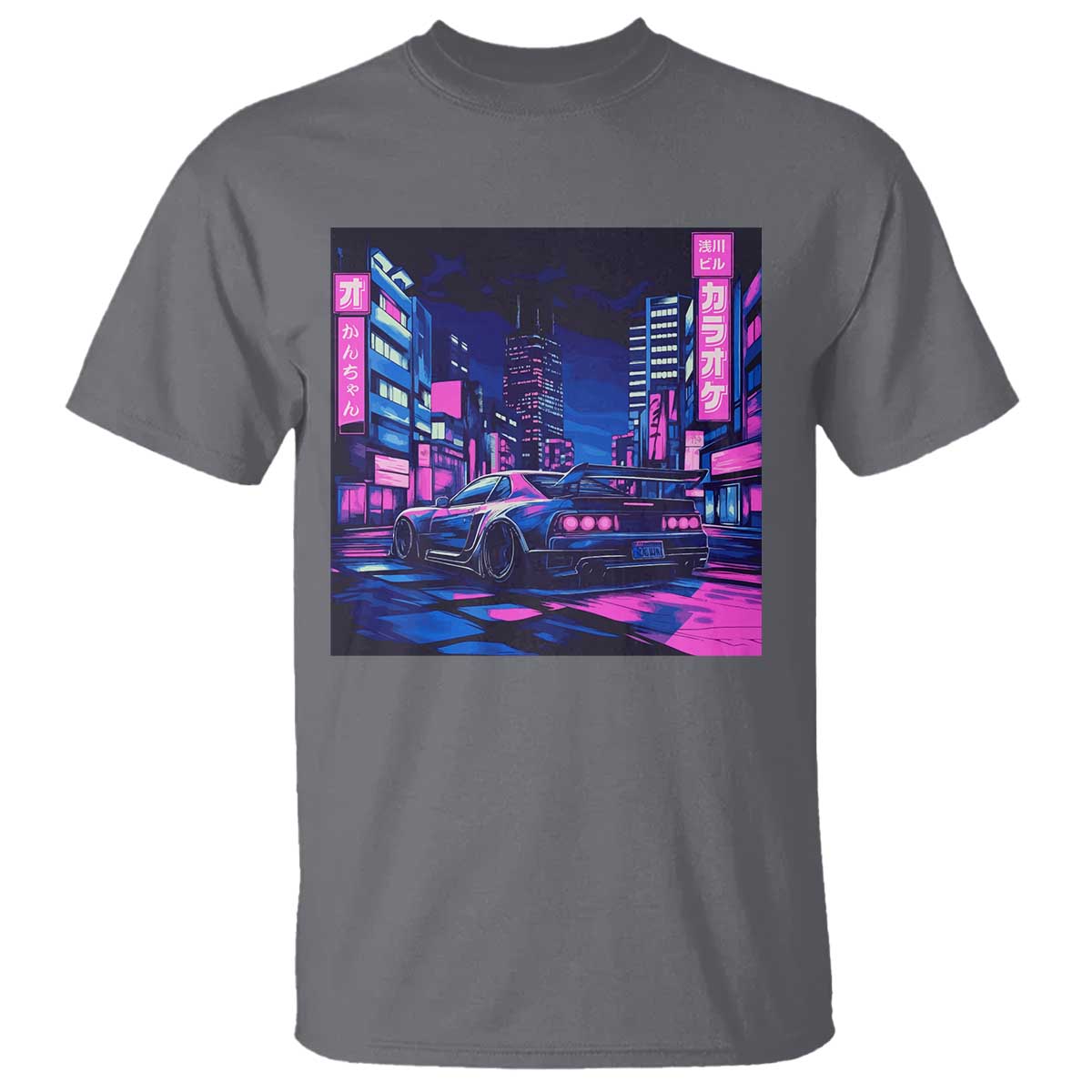 Tokyo Night Drive T Shirt Retro Futuristic JDM Street Racing Aesthetic