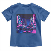 Tokyo Night Drive Toddler T Shirt Retro Futuristic JDM Street Racing Aesthetic