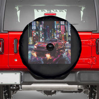Tokyo Night Racer Spare Tire Cover JDM Street Racing Neon Aesthetic
