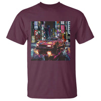 Tokyo Night Racer T Shirt JDM Street Racing Neon Aesthetic