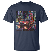 Tokyo Night Racer T Shirt JDM Street Racing Neon Aesthetic