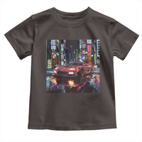 Tokyo Night Racer Toddler T Shirt JDM Street Racing Neon Aesthetic