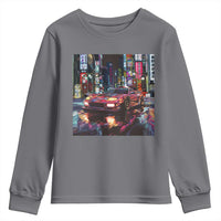 Tokyo Night Racer Youth Sweatshirt JDM Street Racing Neon Aesthetic