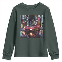 Tokyo Night Racer Youth Sweatshirt JDM Street Racing Neon Aesthetic