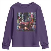 Tokyo Night Racer Youth Sweatshirt JDM Street Racing Neon Aesthetic
