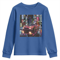 Tokyo Night Racer Youth Sweatshirt JDM Street Racing Neon Aesthetic