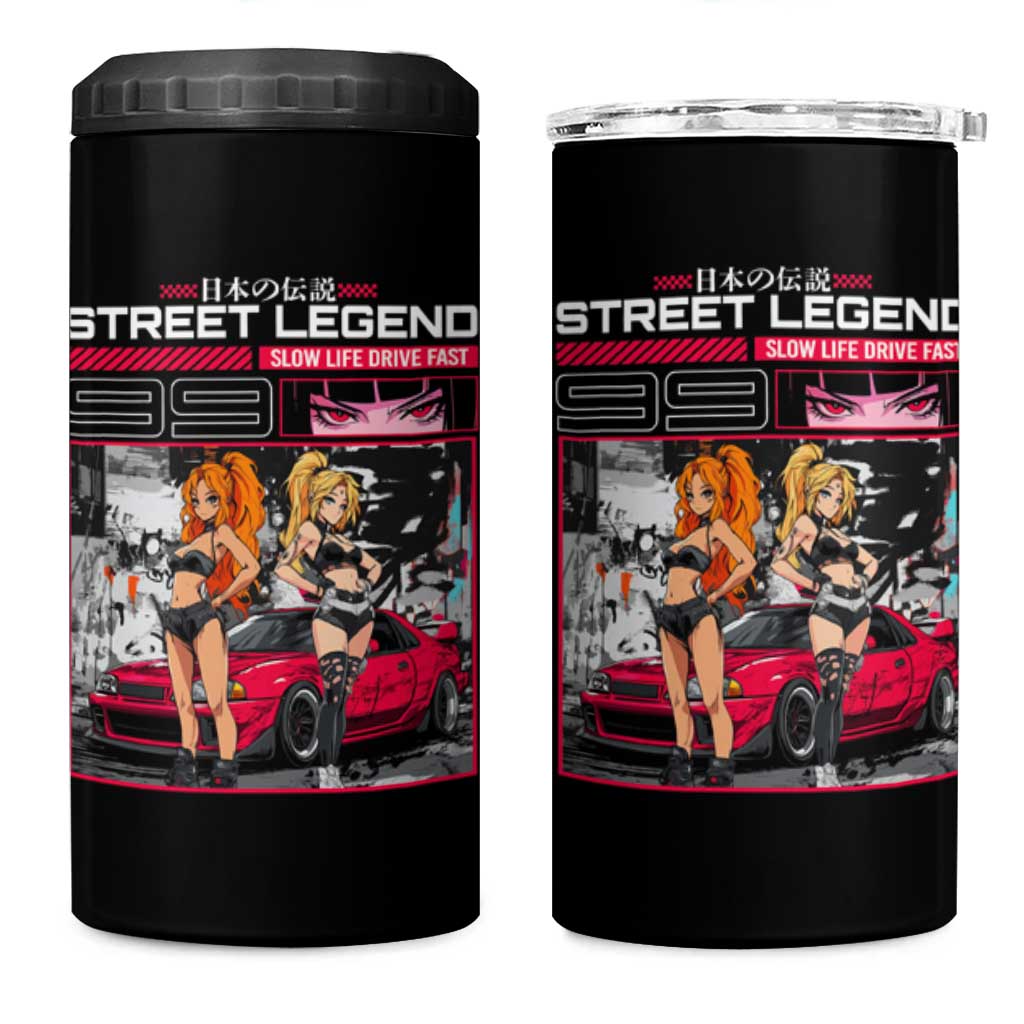 Street Legend JDM Anime 4 in 1 Can Cooler Tumbler