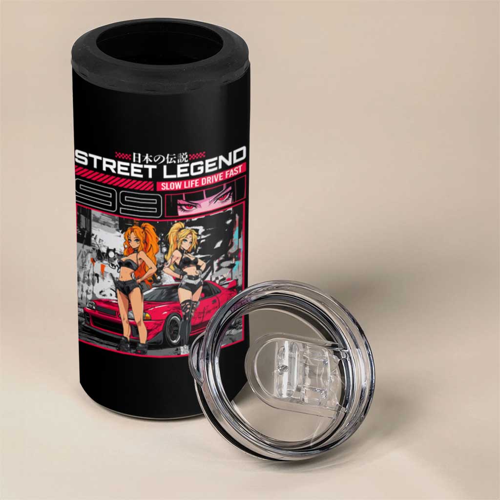 Street Legend JDM Anime 4 in 1 Can Cooler Tumbler