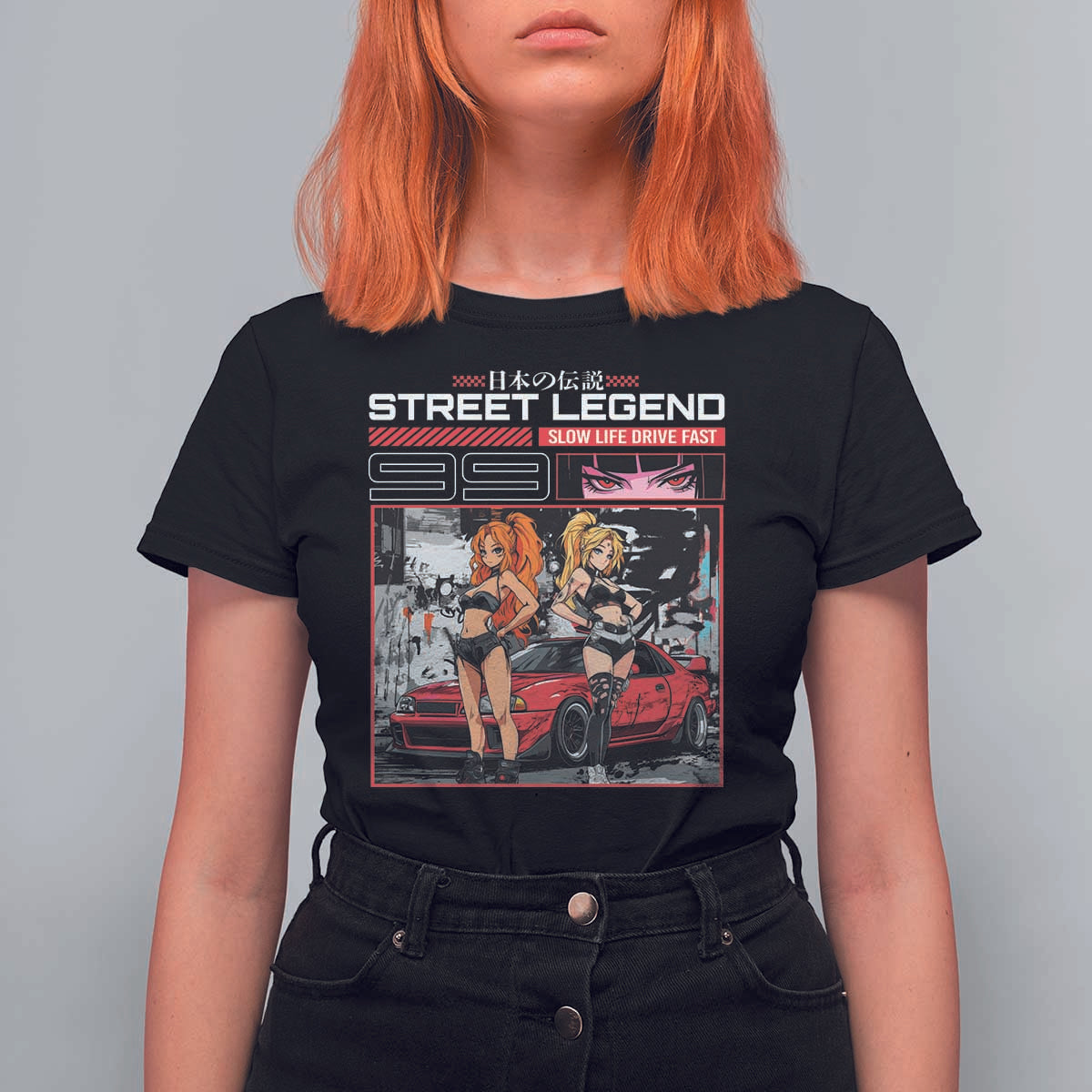 Street Legend JDM Anime T Shirt For Women