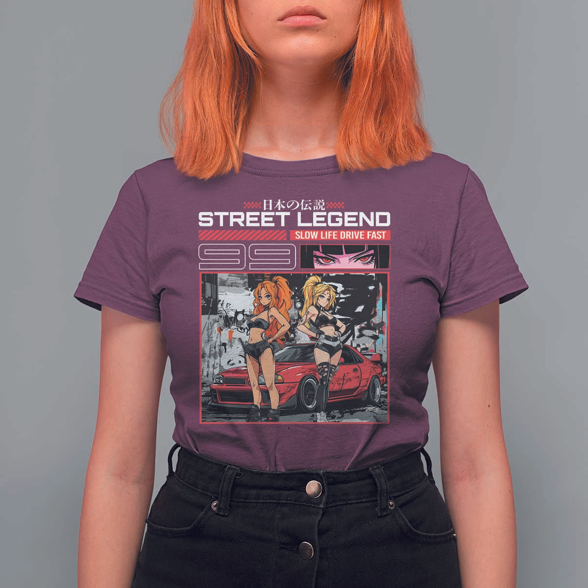 Street Legend JDM Anime T Shirt For Women