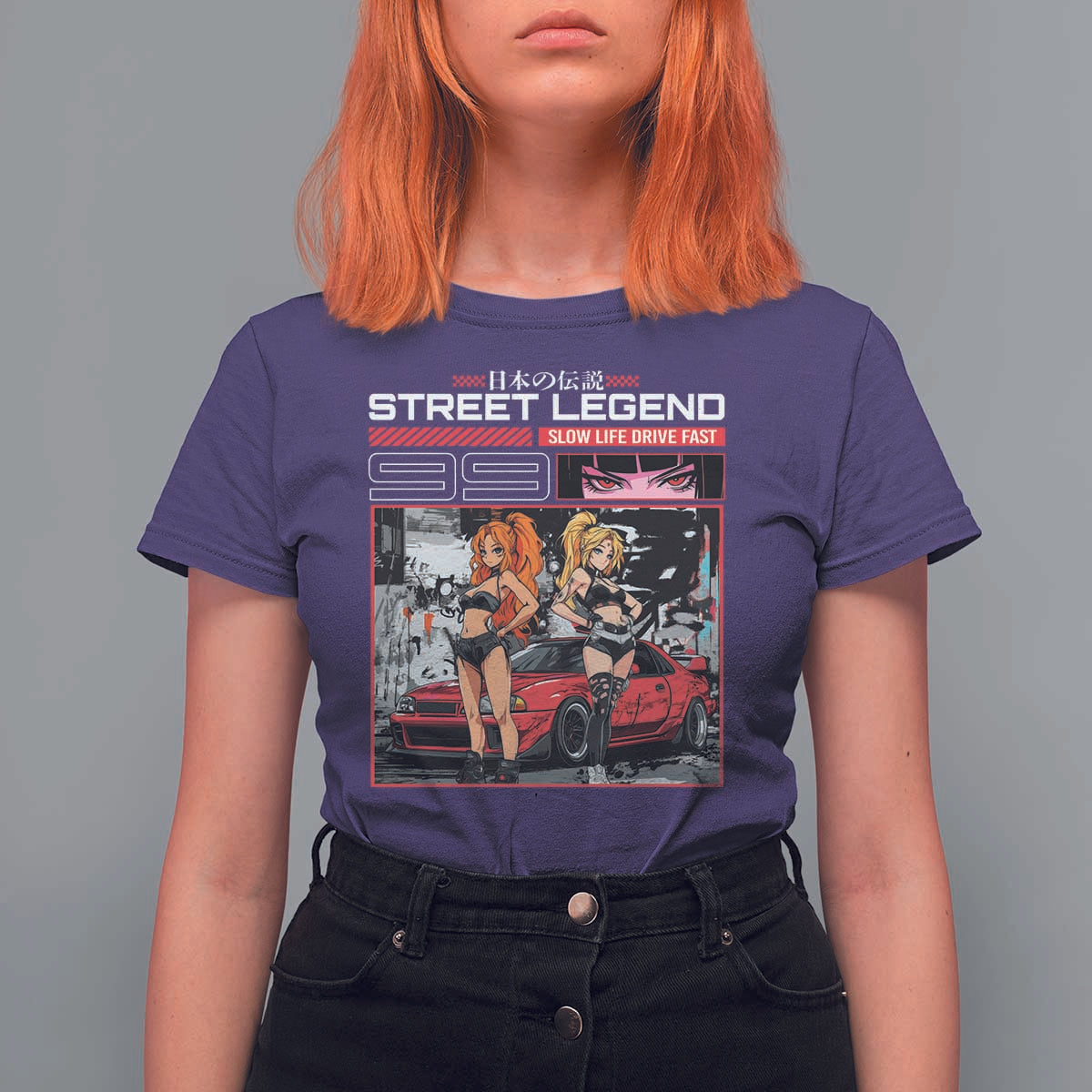 Street Legend JDM Anime T Shirt For Women