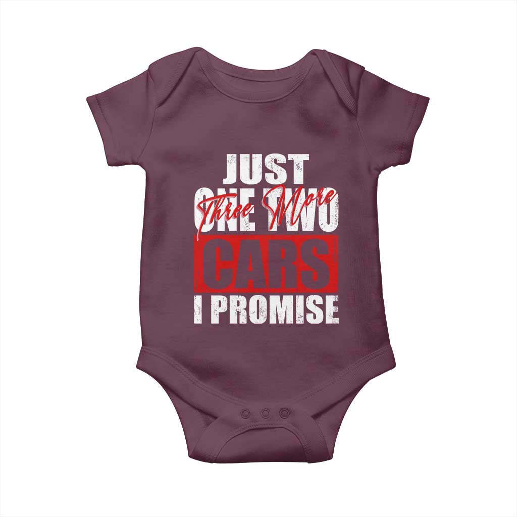 Funny Car Lover Baby Onesie Just One Two Three More Cars I Promise
