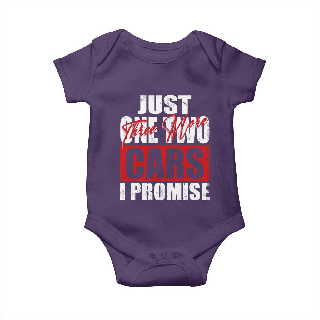 Funny Car Lover Baby Onesie Just One Two Three More Cars I Promise
