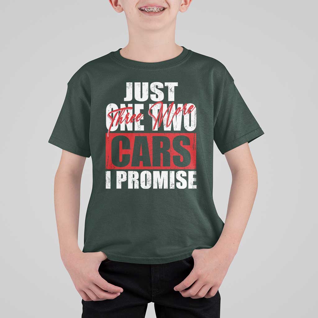 Funny Car Lover T Shirt For Kid Just One Two Three More Cars I Promise