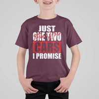 Funny Car Lover T Shirt For Kid Just One Two Three More Cars I Promise