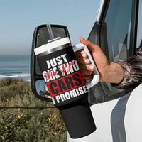 Funny Car Lover Tumbler With Handle Just One Two Three More Cars I Promise