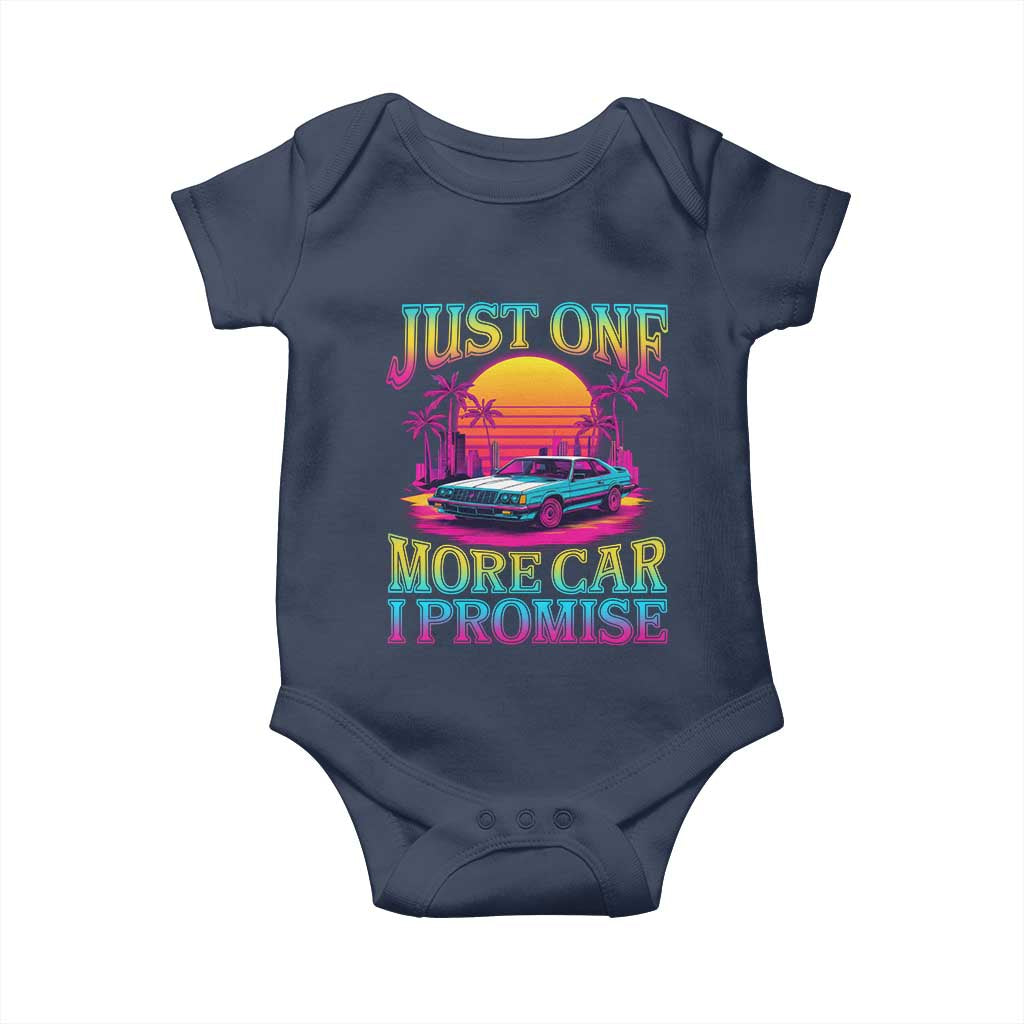 Funny Car Lover Baby Onesie Just One More Car I Promise