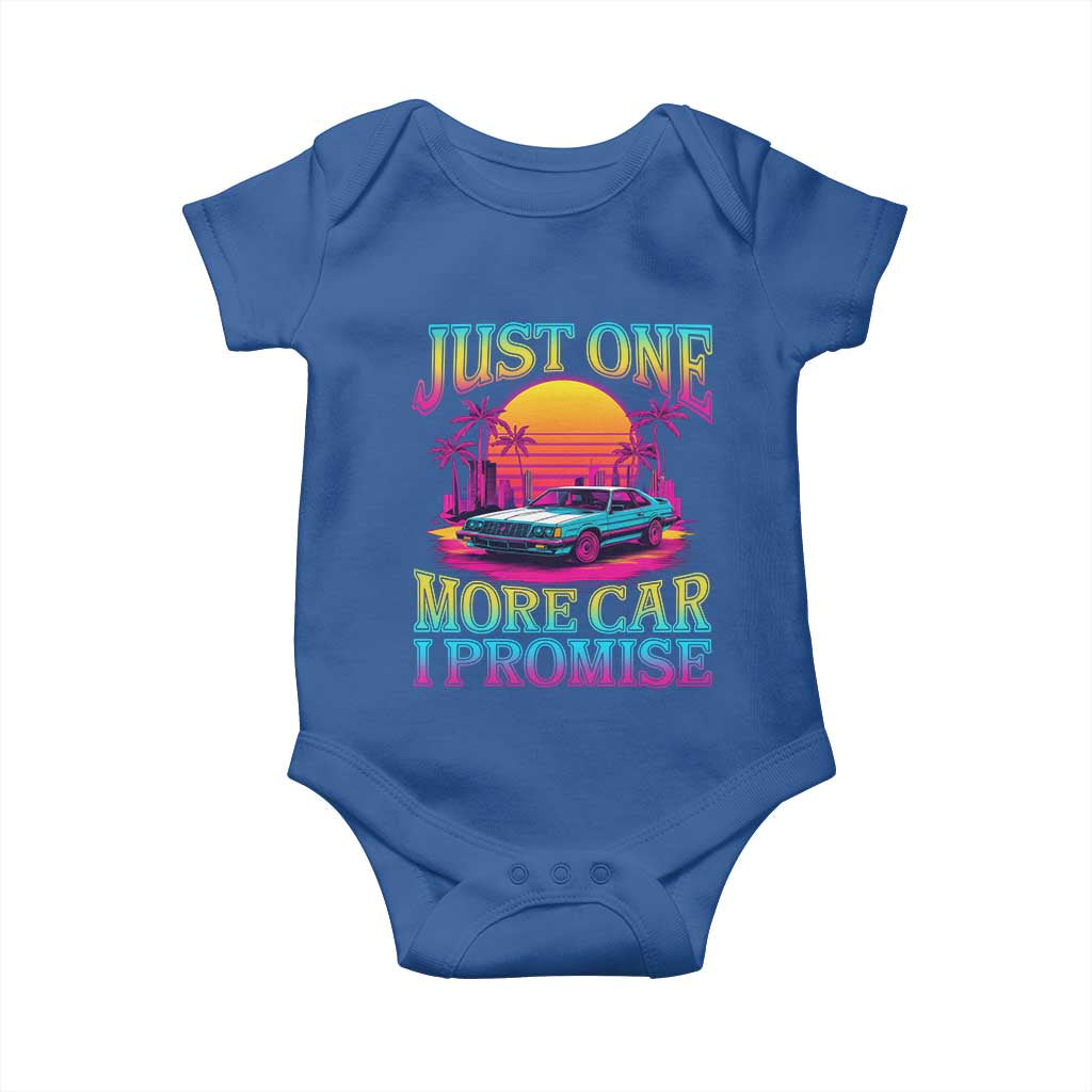 Funny Car Lover Baby Onesie Just One More Car I Promise