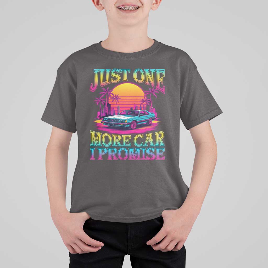 Funny Car Lover T Shirt For Kid Just One More Car I Promise
