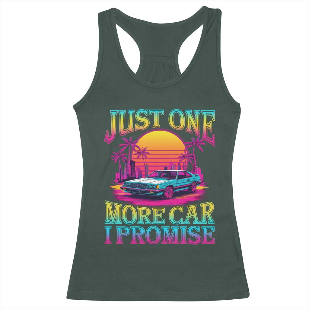 Funny Car Lover Racerback Tank Top Just One More Car I Promise