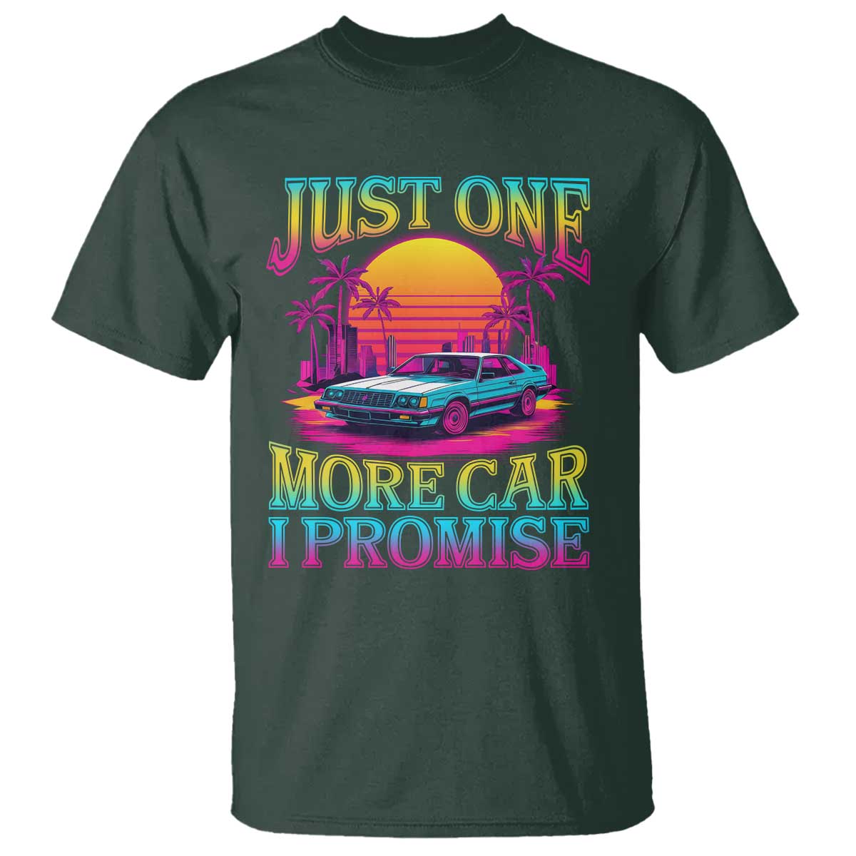 Funny Car Lover T Shirt Just One More Car I Promise