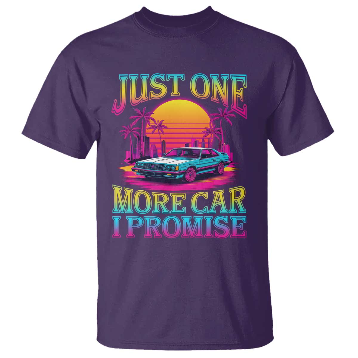 Funny Car Lover T Shirt Just One More Car I Promise