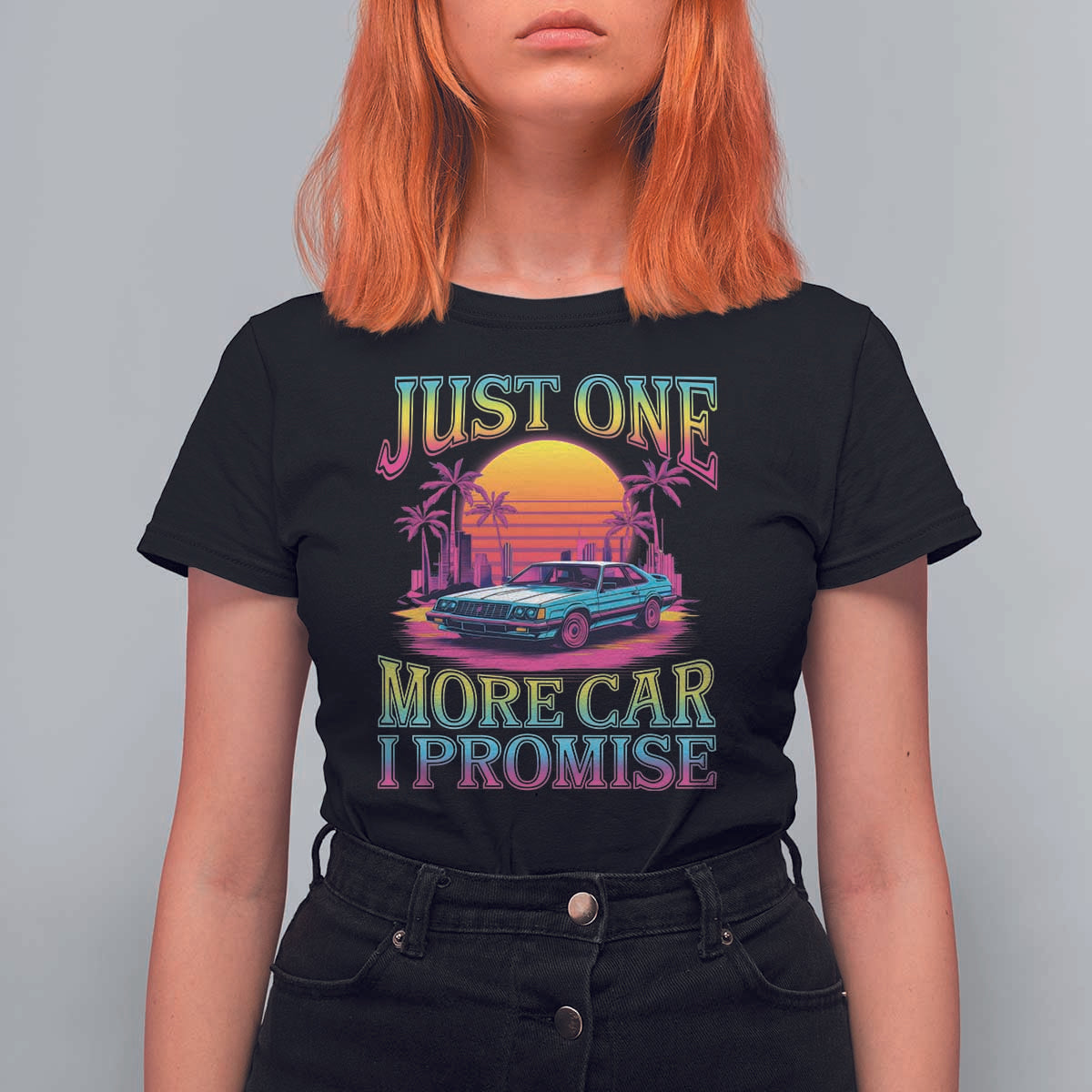 Funny Car Lover T Shirt For Women Just One More Car I Promise