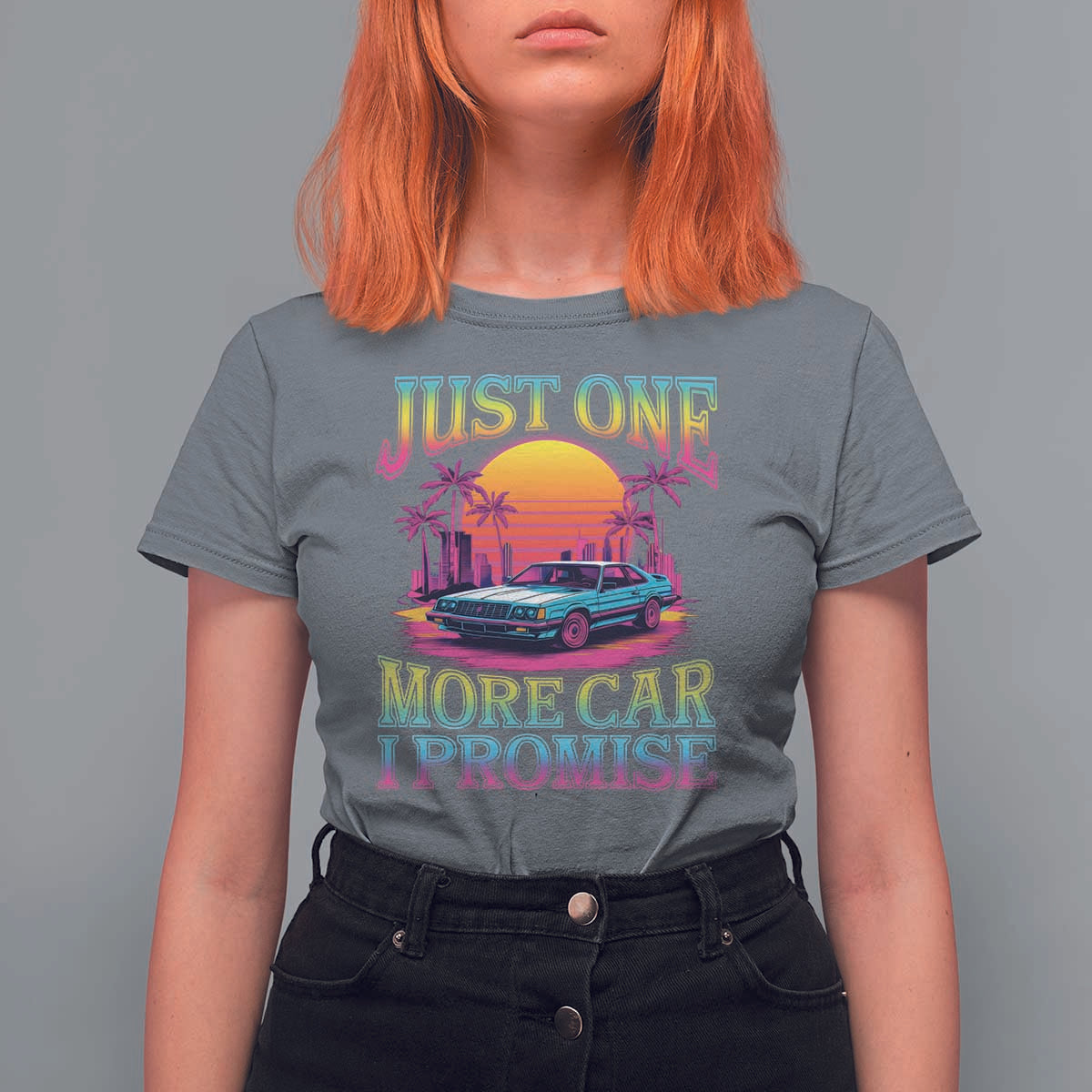 Funny Car Lover T Shirt For Women Just One More Car I Promise