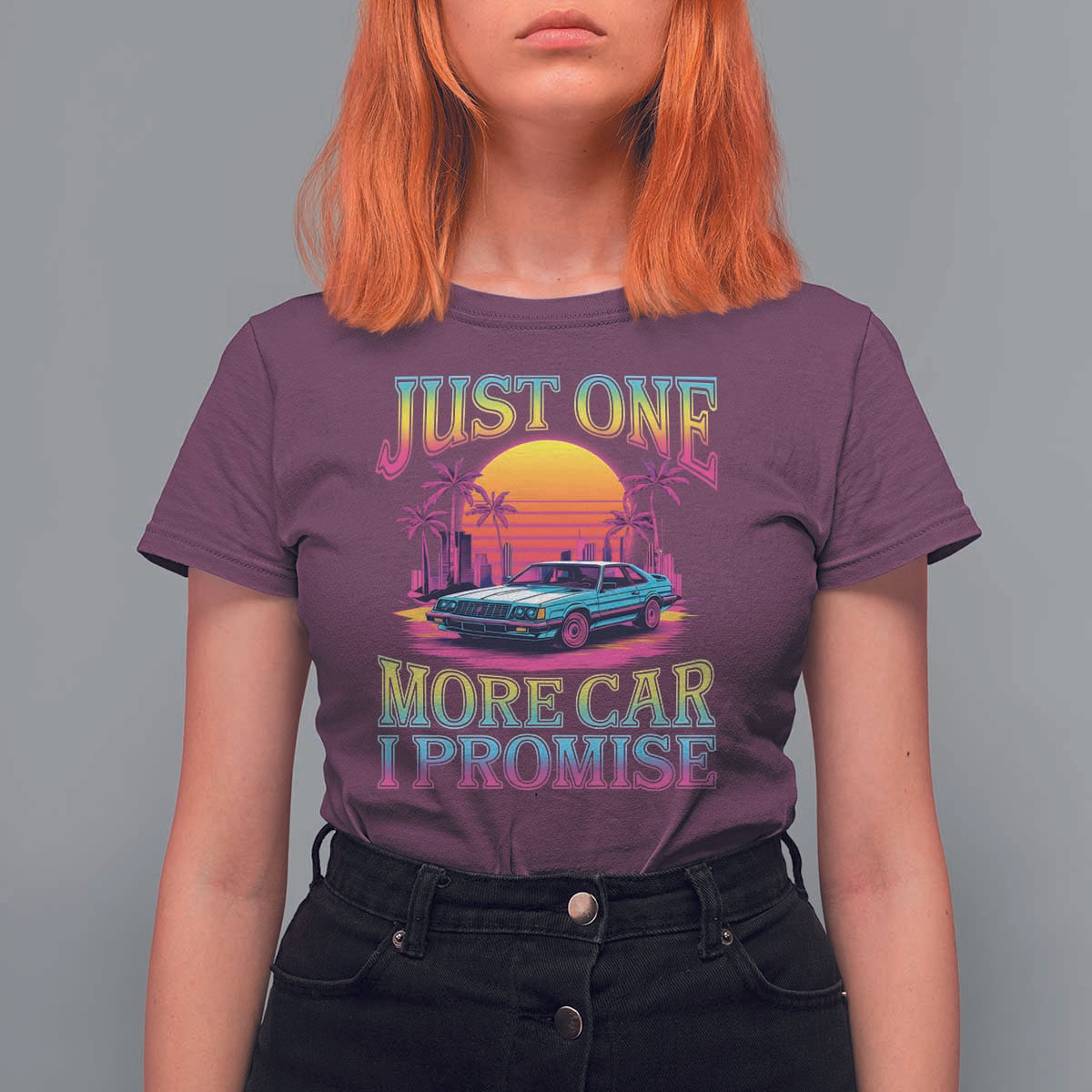 Funny Car Lover T Shirt For Women Just One More Car I Promise