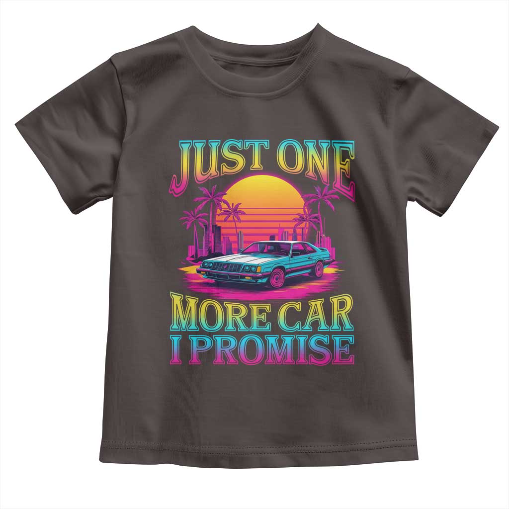 Funny Car Lover Toddler T Shirt Just One More Car I Promise