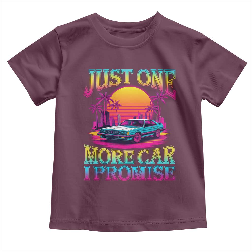 Funny Car Lover Toddler T Shirt Just One More Car I Promise