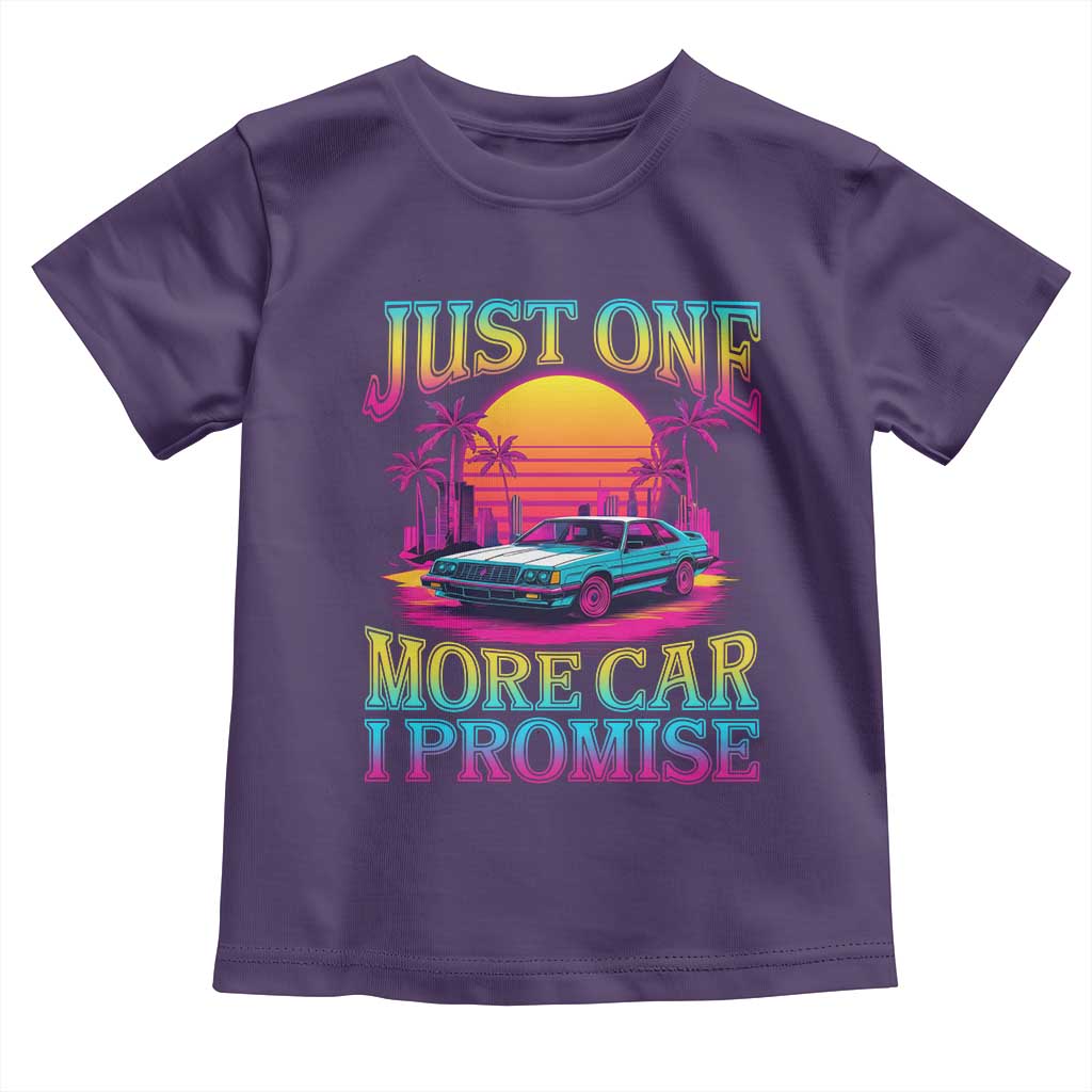 Funny Car Lover Toddler T Shirt Just One More Car I Promise