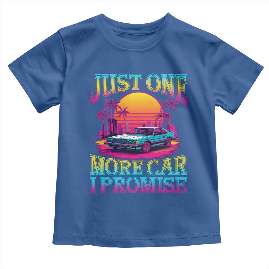 Funny Car Lover Toddler T Shirt Just One More Car I Promise