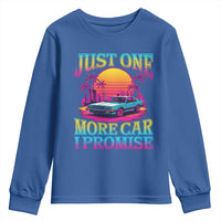 Funny Car Lover Youth Sweatshirt Just One More Car I Promise