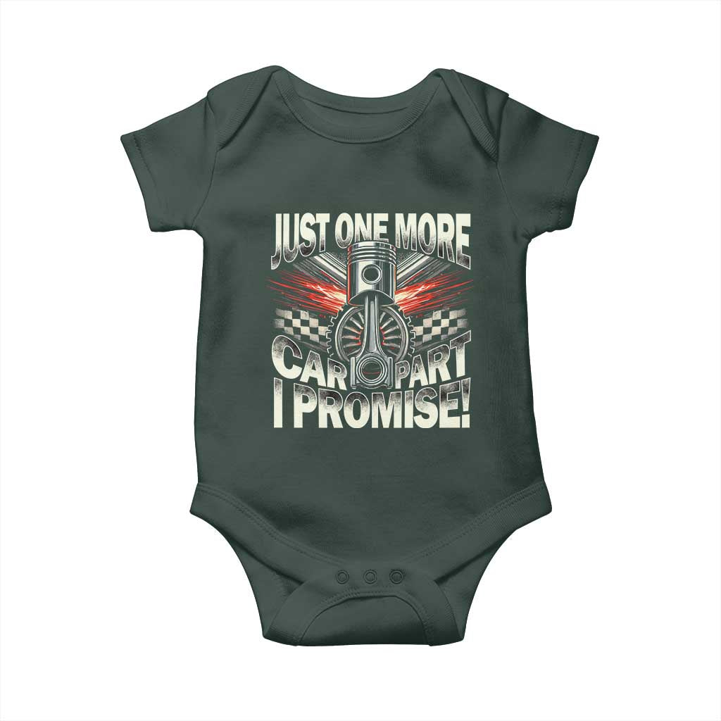 Funny Car Lover Baby Onesie Just One More Car Part I Promise
