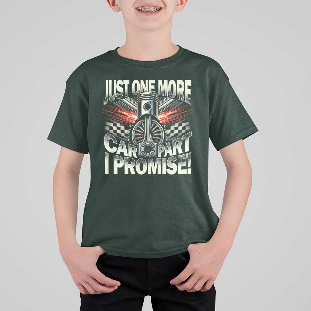 Funny Car Lover T Shirt For Kid Just One More Car Part I Promise