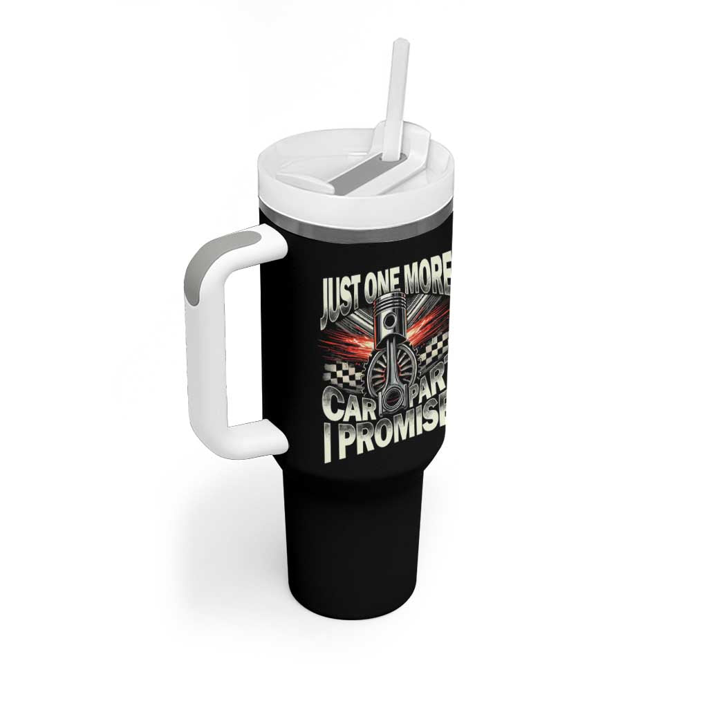 Funny Car Lover Tumbler With Handle Just One More Car Part I Promise