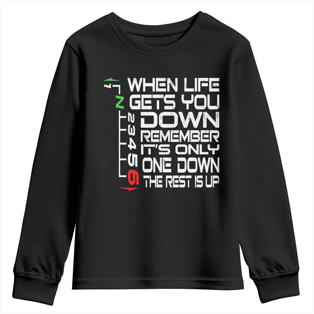 Motorcycle Lover Youth Sweatshirt When Life Gets You Down