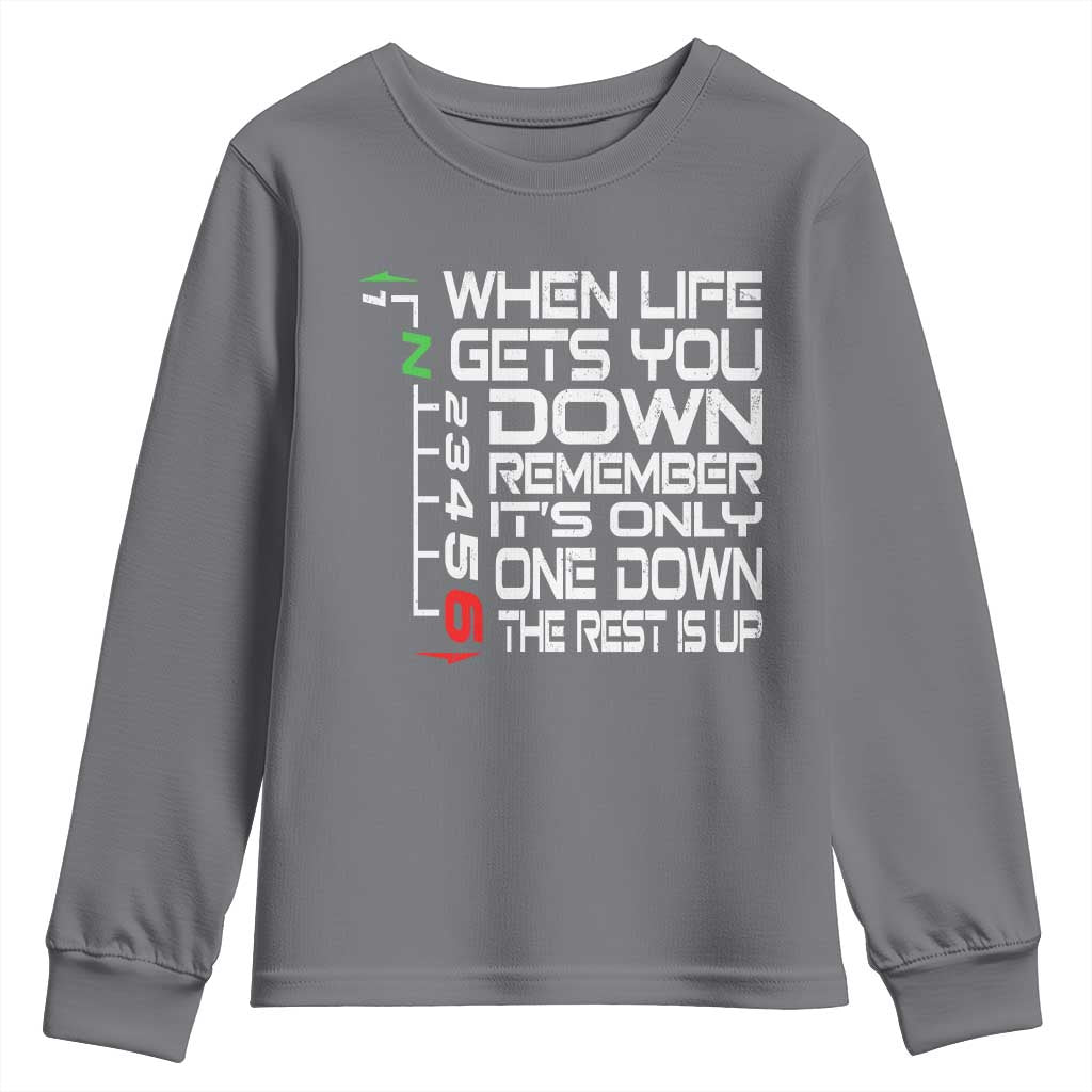Motorcycle Lover Youth Sweatshirt When Life Gets You Down