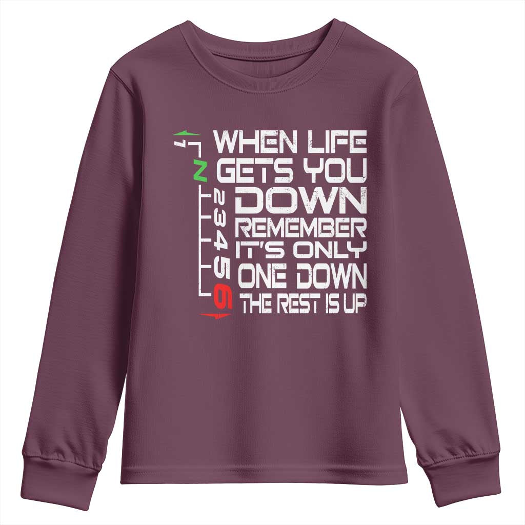 Motorcycle Lover Youth Sweatshirt When Life Gets You Down