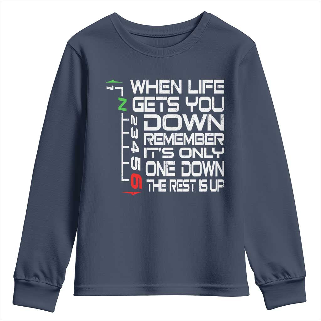 Motorcycle Lover Youth Sweatshirt When Life Gets You Down