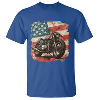 Motorcycle USA Flag Retro Biker T Shirt