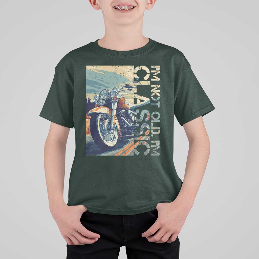 Funny Biker T Shirt For Kid I'm Not Old I'm Classic Motorcycle Rider