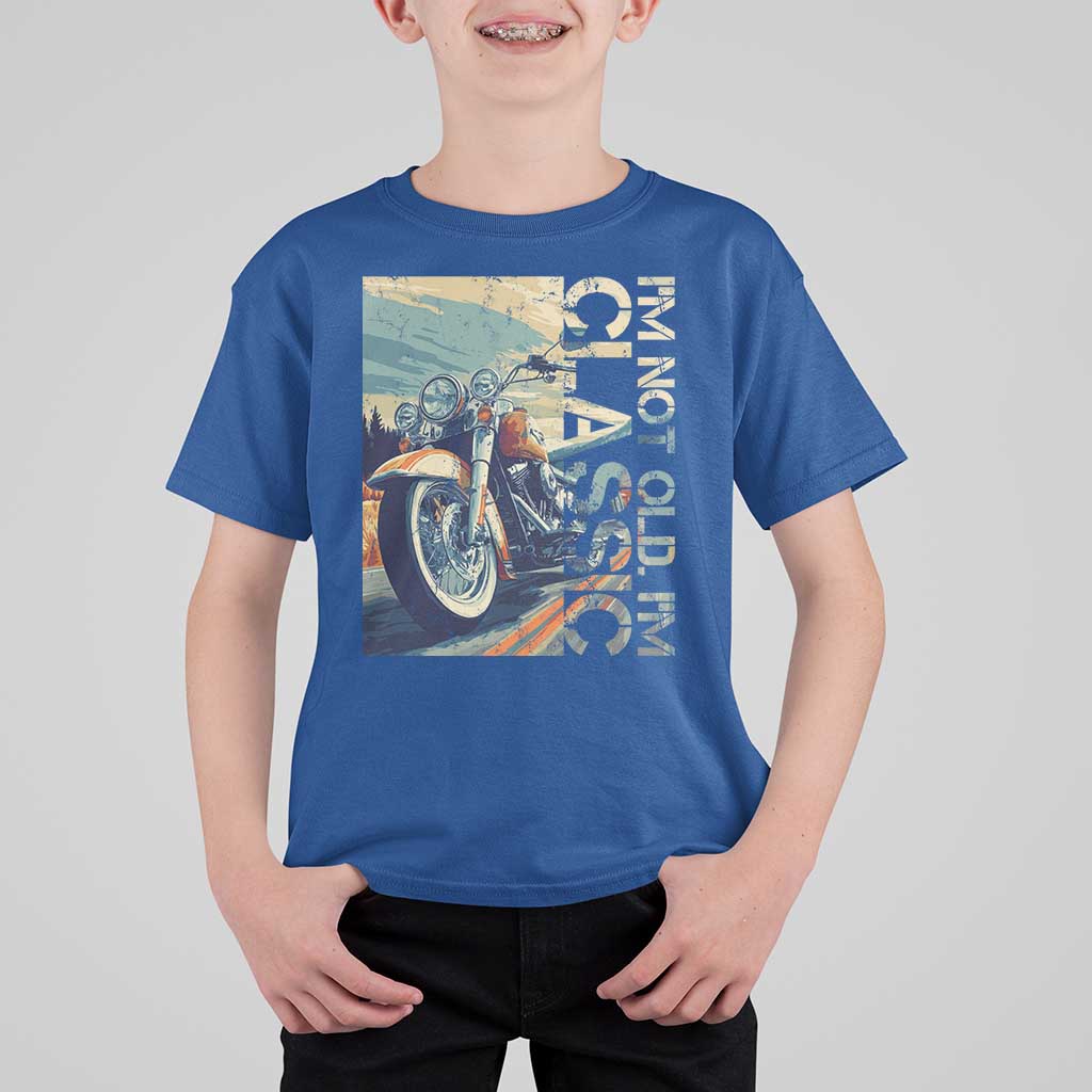 Funny Biker T Shirt For Kid I'm Not Old I'm Classic Motorcycle Rider