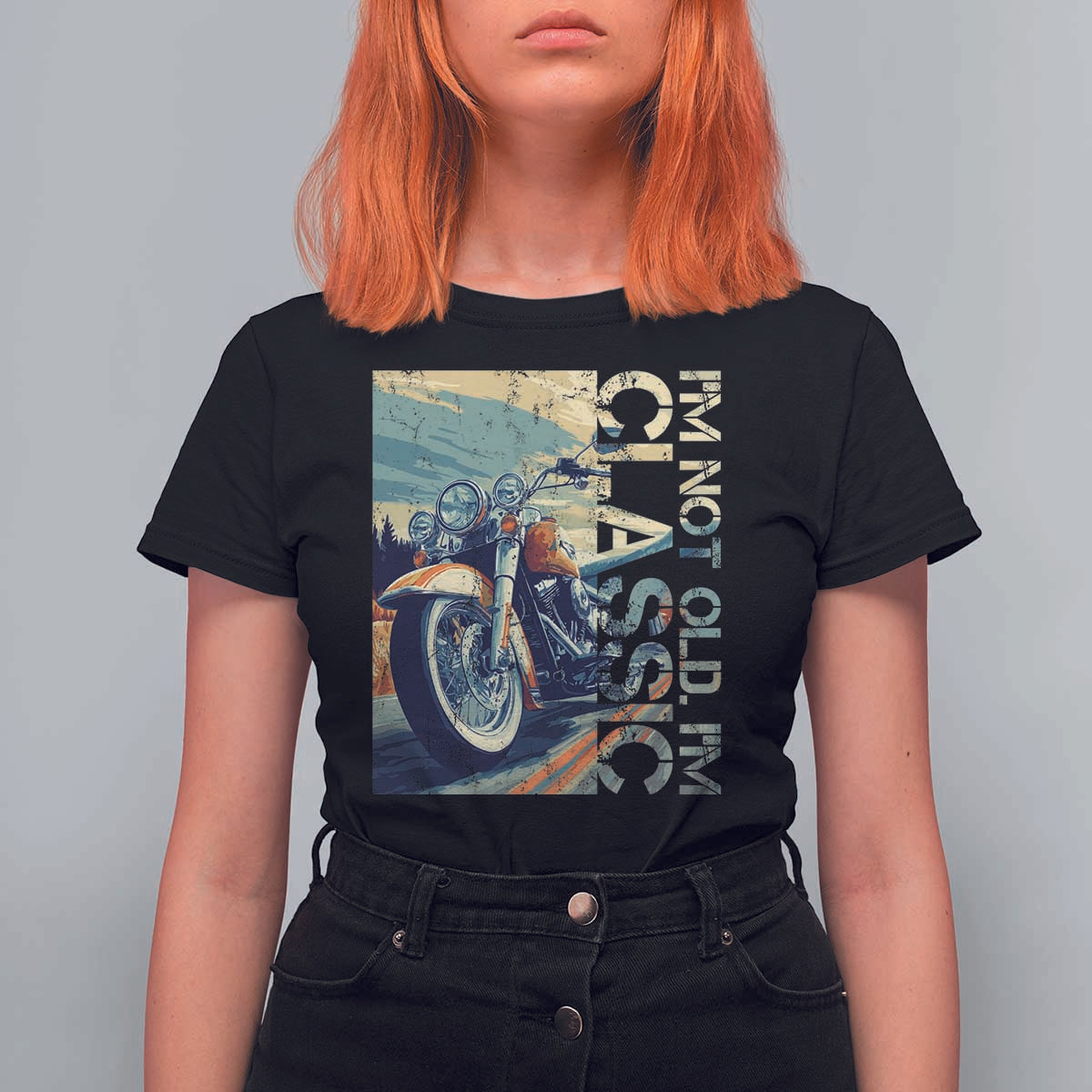 Funny Biker T Shirt For Women I'm Not Old I'm Classic Motorcycle Rider